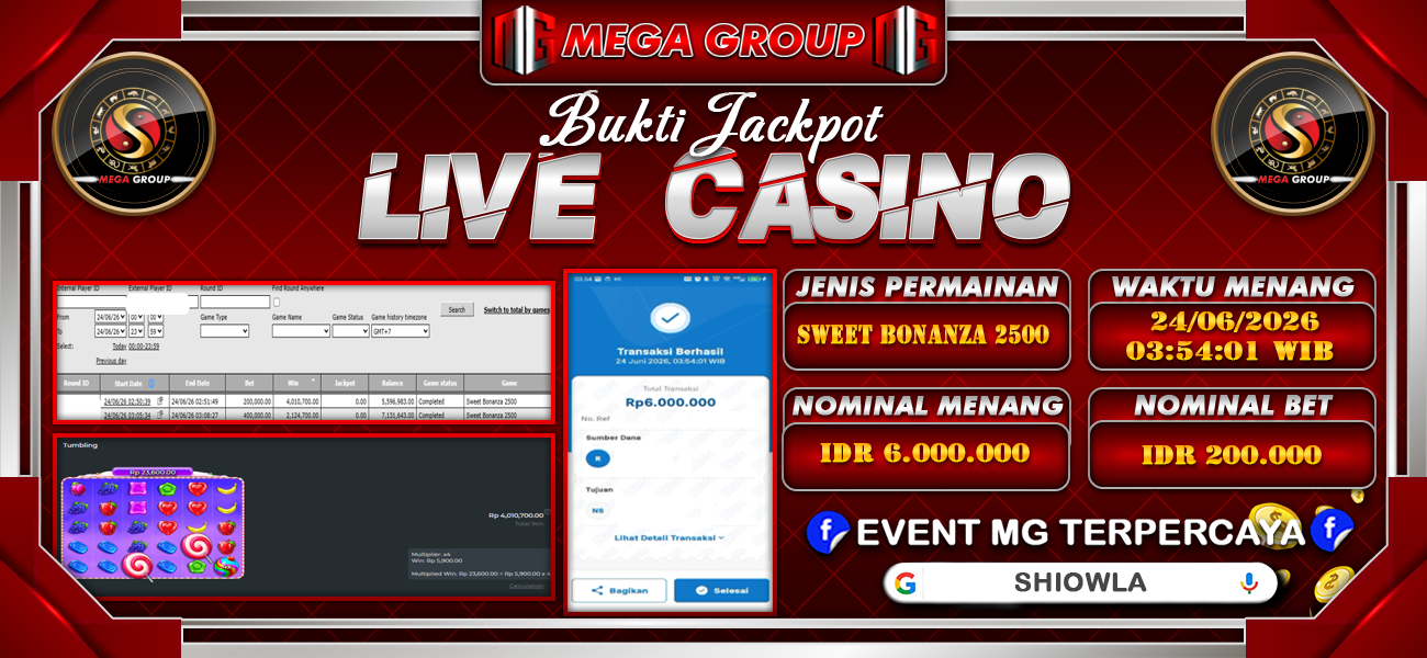 Bukti JP situs Shiowla hari Rabu, 24 Juni 2026
