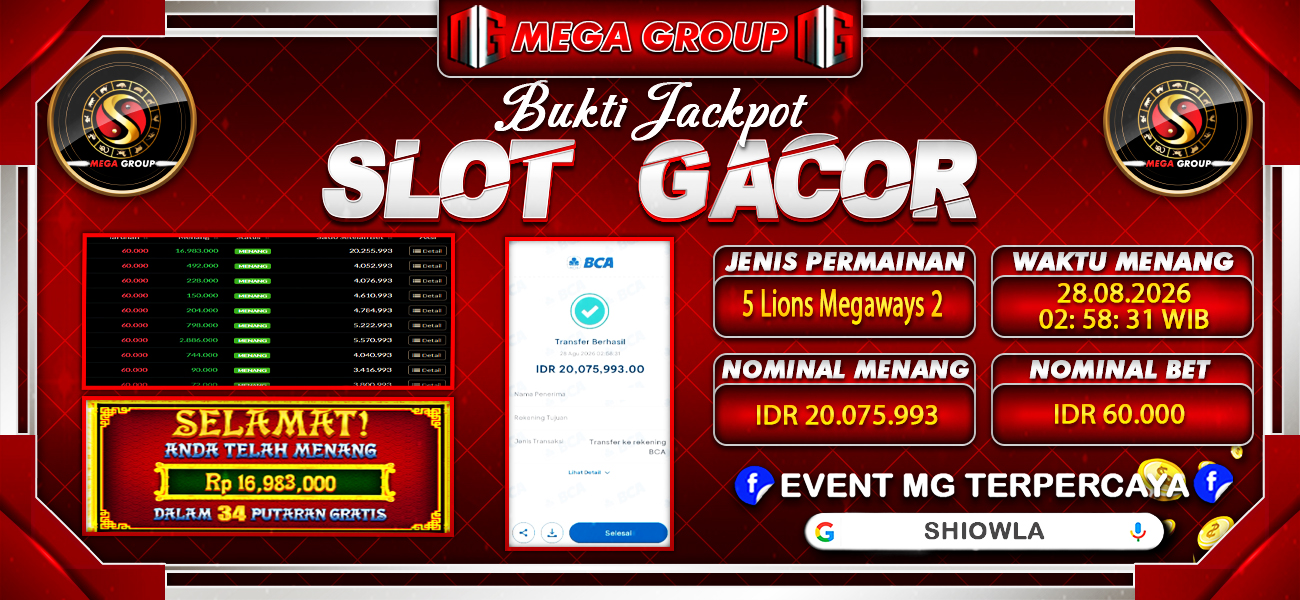 Bukti JP situs Shiowla hari Jumat, 28 Agustus 2026