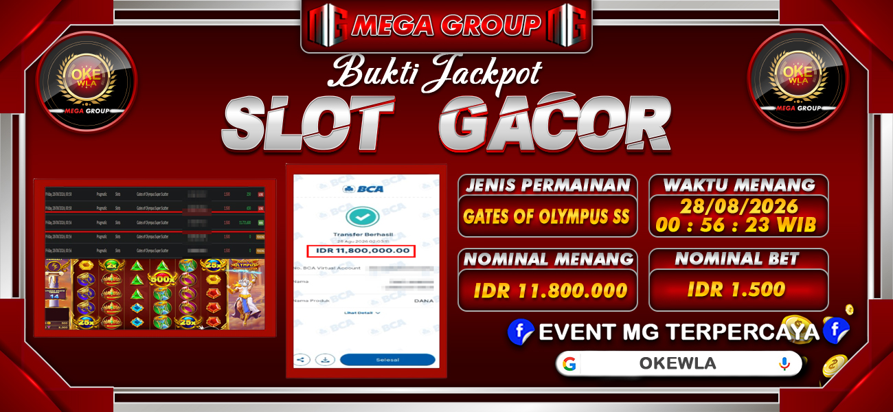 Bukti JP situs Okewla hari Jumat, 28 Agustus 2026
