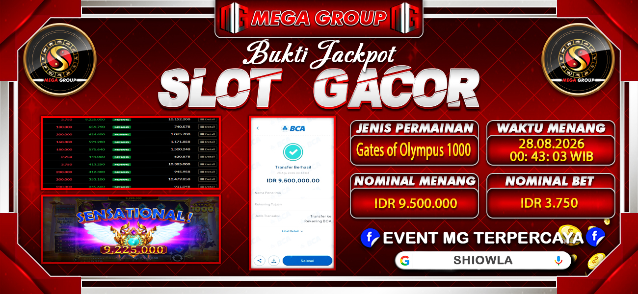 Bukti JP situs Shiowla hari Jumat, 28 Agustus 2026